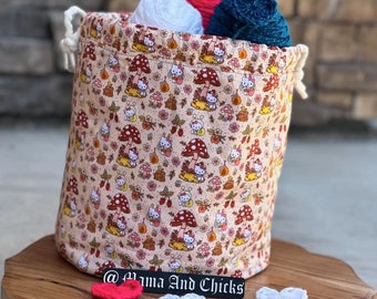 Hello Kitty knitting or crochet bag