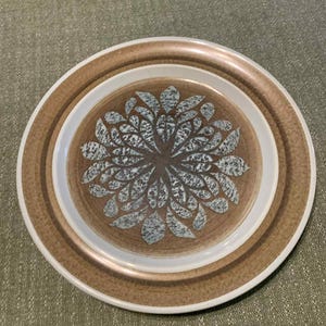 Mid Century Vintage Franciscan Earthenware Nut Tree Set of 5 Dinner plates, large dinner plates replacement set,