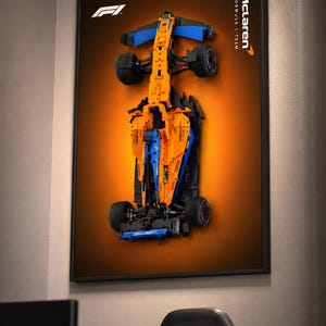 Aluminum Display Wall Frame for LEGO® Technic McLaren Formula 1™ Race Car 42141
