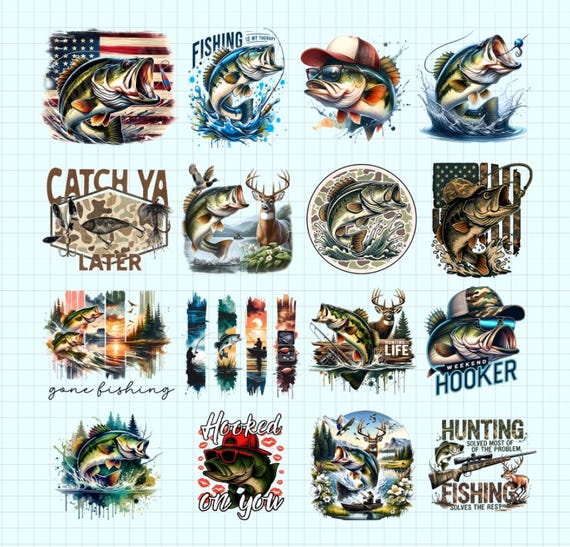 Bass Fishing PNG, Gone Fishing Png, Jumping Bass Fish Png, Fisherman Png, Fishing Lovers Gifts, Hunting Fishing, Camo Bass Png