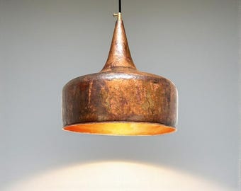 Pendant Light in Copper, Rustic Copper Kitchen Island Pendant Light ,Copper Pendant Light Fixture, Handmade Copper pendant Light Island Lamp