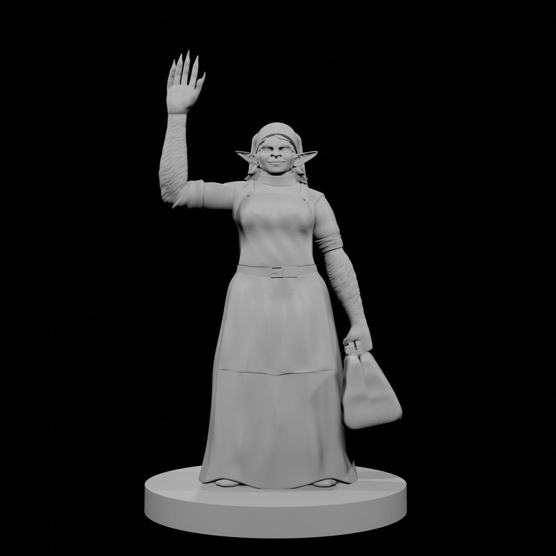 Bugbear Nurse Miniature: Fantasy RPG Figure (unpainted 28mm) - Etsy