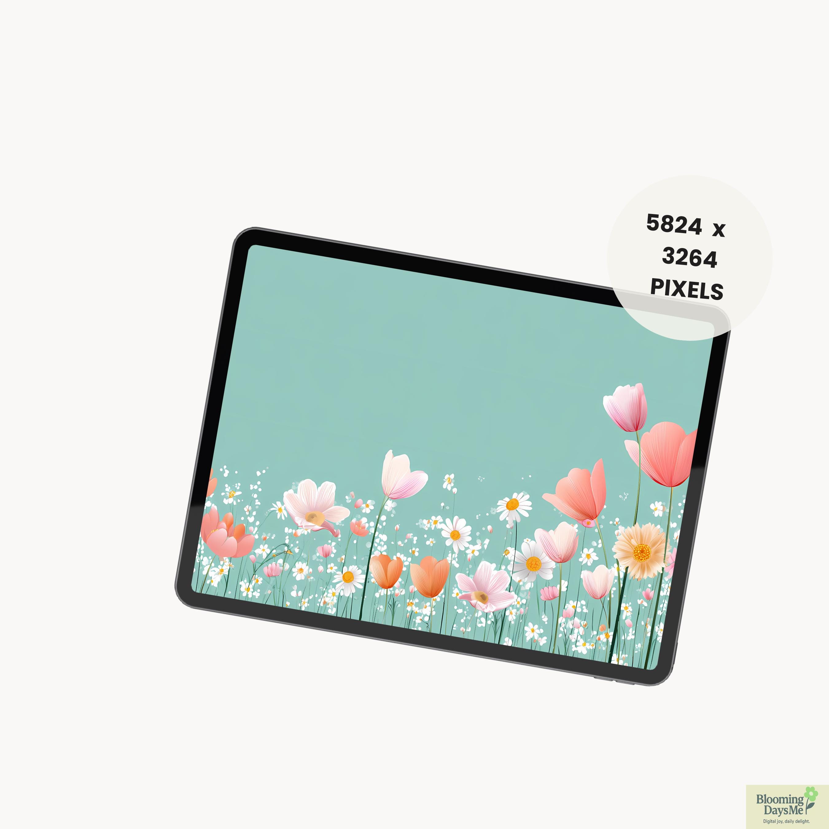 Pastel Tulip Desktop Wallpaper, Pink Floral Laptop Background, Spring ...