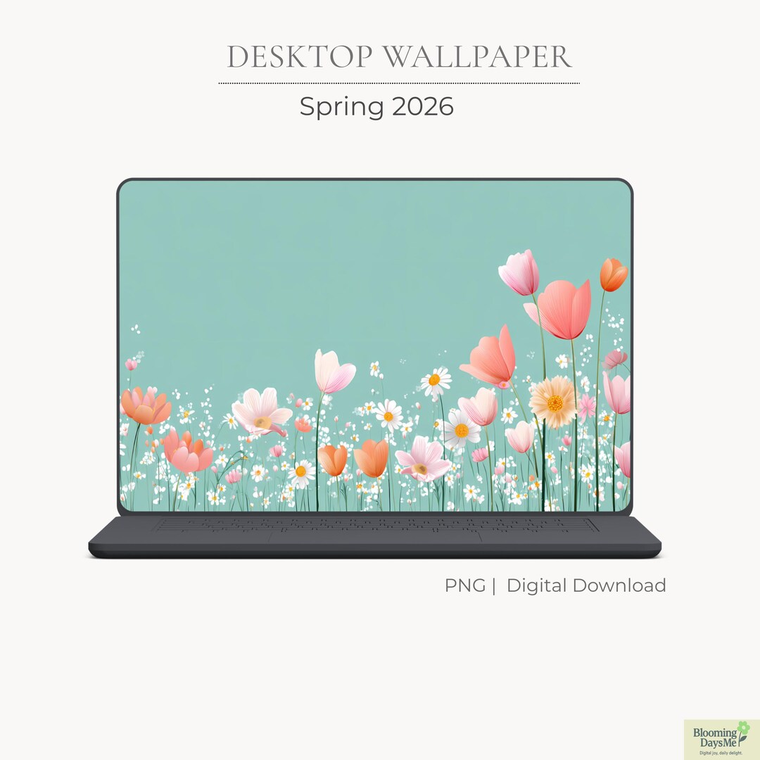 Pastel Tulip Desktop Wallpaper, Pink Floral Laptop Background, Spring ...
