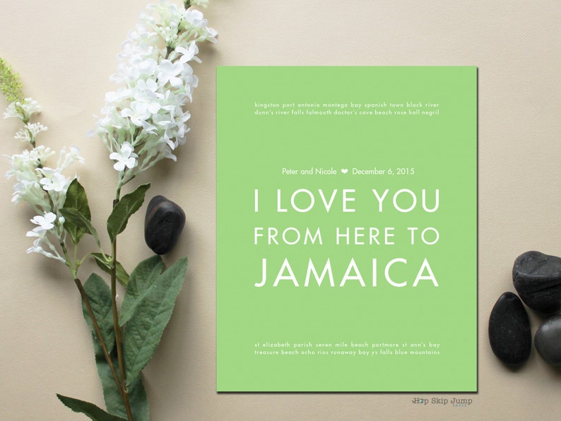Jamaica Wedding Gift For Couple Beach Decor Jamaica Art Etsy