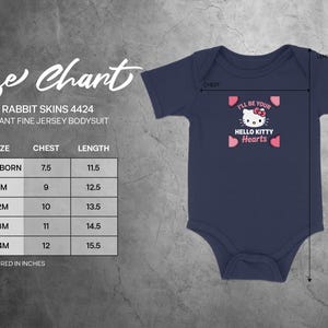 Hello Kitty Hearts Baby Bodysuit, Cute Infant Bodysuit, Adorable Baby Outfit, Newborn Onesie, Gift for Babies, Baby Shower Gift