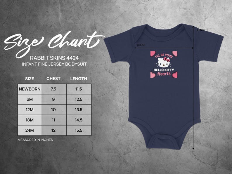 Hello Kitty Hearts Baby Bodysuit, Cute Infant Bodysuit, Adorable Baby Outfit, Newborn Onesie, Gift for Babies, Baby Shower Gift
