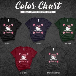 Hello Kitty Hearts Shirt, Cute Graphic Tee, I'll Be Your Hello Kitty Hearts, Fun Cat Lover Shirt, Kawaii Kitty Shirt, Cute Pink Hearts