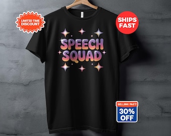 Speech Squad Ombre Sparkle T-Shirt, SLP Appreciation Tee