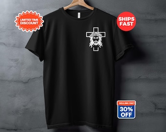 Jesus Christ Graphic T-Shirt, Crown of Thorns, Faith Based Apparel