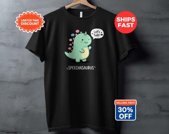 Speechasaurus T-Shirt, Dinosaur Communication Tee, SLP Gift, Autism Awareness Shirt