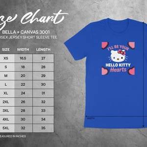 Cute Hello Kitty Hearts Shirt, Valentine’s Day T-Shirt, I'll Be Your Hello Kitty Tee, Unisex Jersey Short Sleeve Tee, Gift Idea