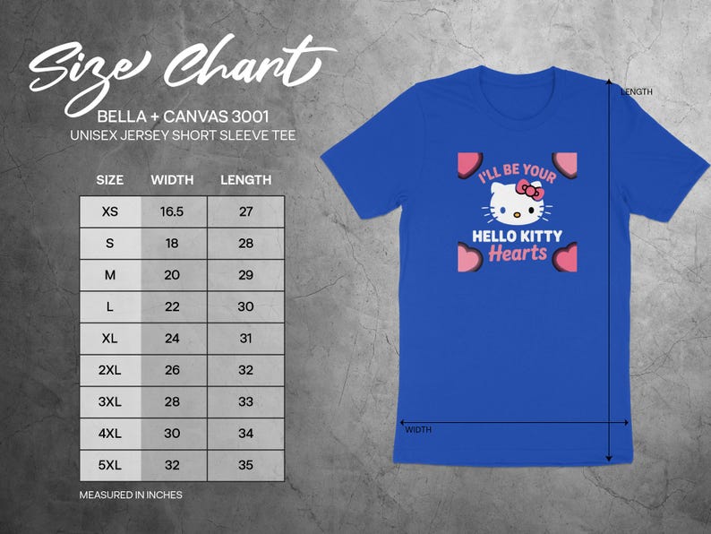 Cute Hello Kitty Hearts Shirt, Valentine’s Day T-Shirt, I'll Be Your Hello Kitty Tee, Unisex Jersey Short Sleeve Tee, Gift Idea