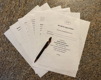 Emergency Family Organizer | Final Wishes Planner | Printable PDF Download