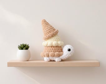 Ice Cream Tortoise Fathers day Crochet Pattern, Handmade Amigurumi Decore (PDF Download)