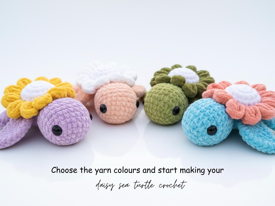 No Sew Daisy Turtle Crochet Pattern (beginner Amigurumi PDF) - Etsy