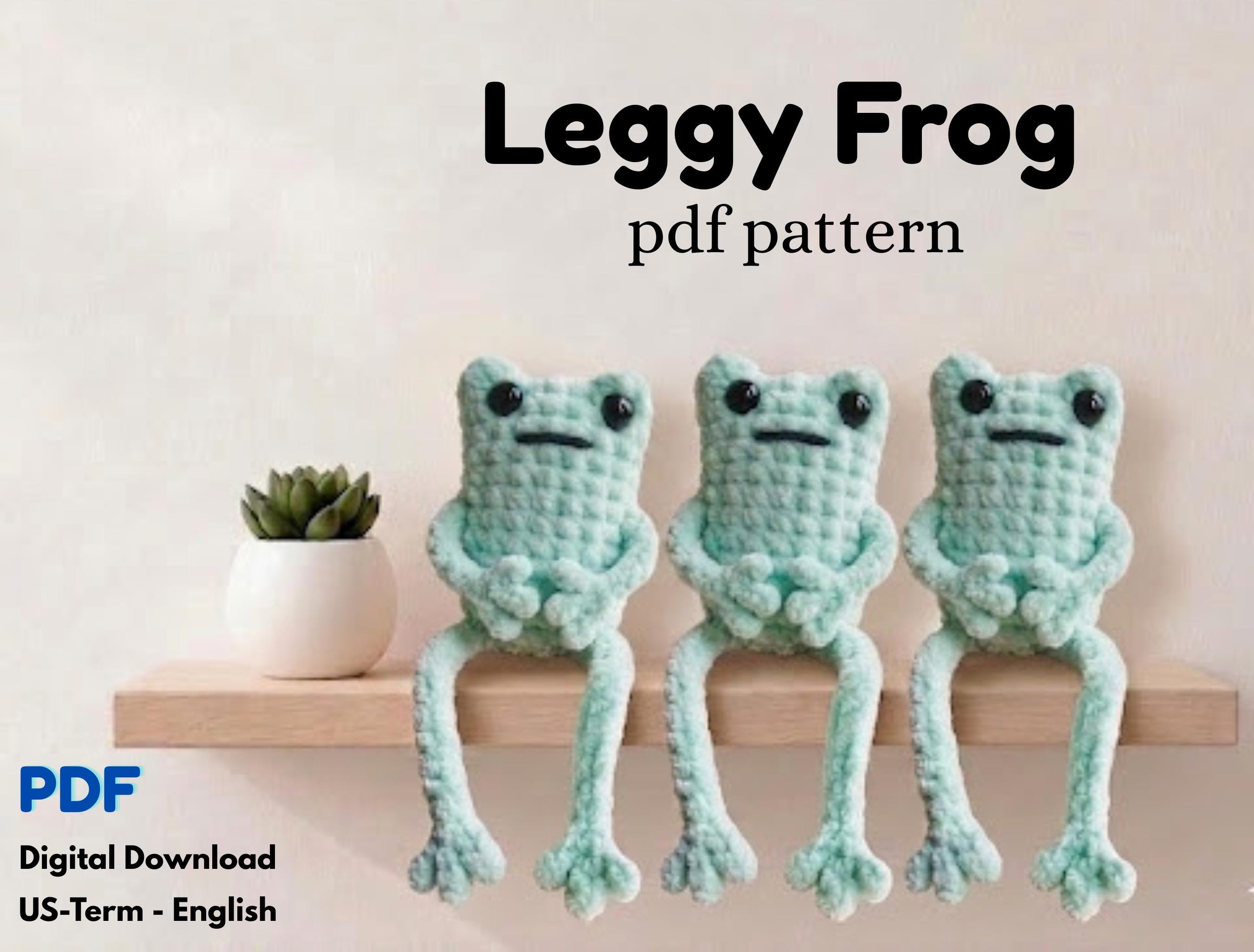 30 Leggy Frog Crochet Patterns to Charm Kids and Frog Fans 8 Leggy Frog Crochet Pattern PDF, Amigurumi Frog Plush, Cute Long Leg Frog Toy