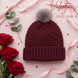Mothers day gift Crochet  Beanie Pattern – Riley Ribbed Hat (PDF Pattern)