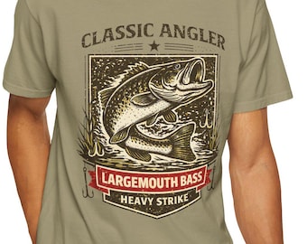 Largemouth Bass Fishing T-Shirt – Classic Angler Tee for Bass Fisherman