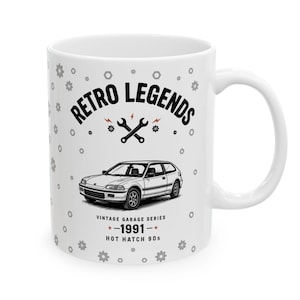 Kubek Honda Civic EG, kubek na kawę Hot Hatch z 1991 roku, prezent w stylu retro JDM
