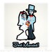 Just Married Vinyl Car Sticker Day of the Dead Bride and Groom Decal Waterproof