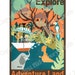 Disneyland Tiki Mid Century Modern Art Poster Vintage Retro Style aqua, teal, burnt orange