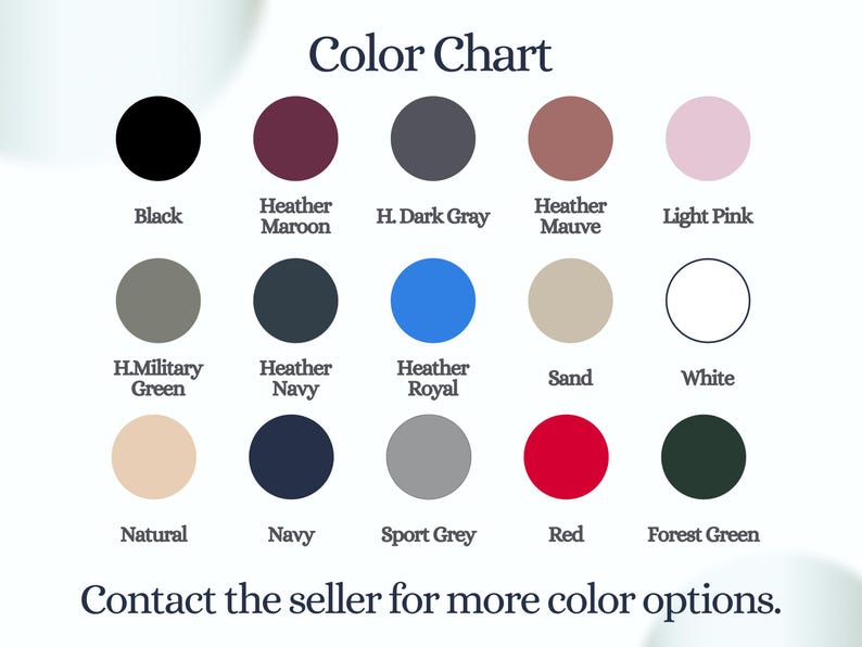 Puede incluir: Carta de colores con una variedad de colores, incluyendo negro, granate, gris oscuro, malva y rosa claro. Colores adicionales son verde militar, azul marino, royal, arena y blanco. La carta tambi&eacute;n incluye natural, azul marino, gris deportivo, rojo y verde bosque. Texto: Contacta con el vendedor para m&aacute;s opciones de color.