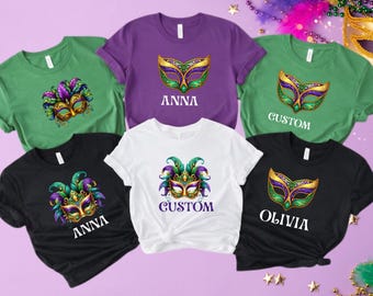 Mardi Gras Group Shirt, Louisiana Mardi Gras Tee, Fat Tuesday Shirt, Carnival Party Shirt, NOLA Mardi Gras Top