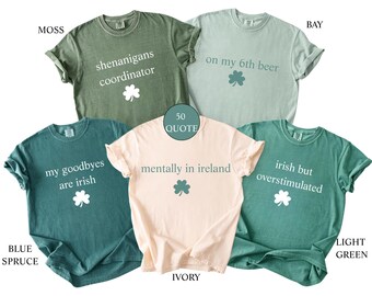 Camisetas personalizadas Comfort Colors® para el Día de San Patricio, camisetas divertidas para grupos de San Patricio, camiseta de pub irlandés, camiseta de San Patricio para mujeres