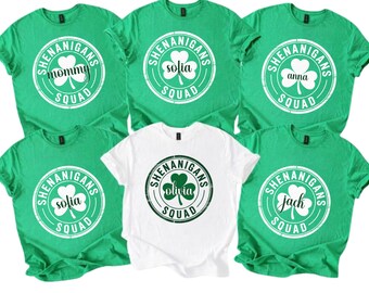 Shenanigans Crew Shirt, St Patricks Day Crew Shirt, Lucky Shamrock Shirt, Irish Holiday Tee, Funny St Patricks Day Gift