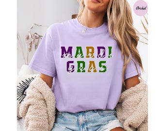 Comfort Colors® Mardi Gras Shirt, Fat Tuesday Tee, Mardi Carnival Unisex Tshirts