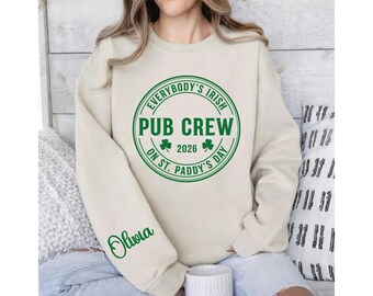 St Patricks Day Crew Shirt, Lucky Shamrock Shirt, Irish Holiday Tee, Funny St Patricks Day Gift, Green Party Shirt