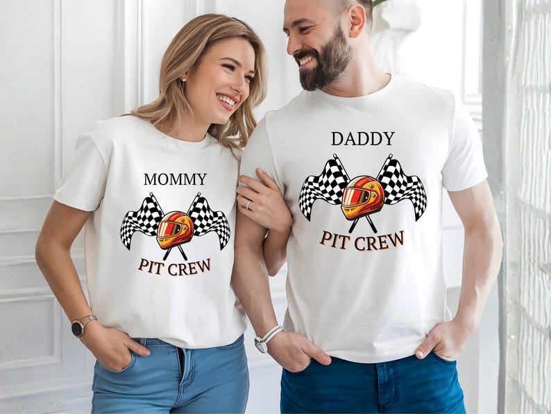 Custom Pit Crew Birthday Shirt, Race Car Family Matching Birthday Tee, Monster Jam T-Shirt, 4th Birthday Boy Gift, Custom Age