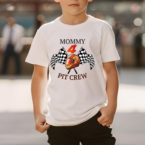 Custom Pit Crew Birthday Shirt, Race Car Family Matching Birthday Tee, Monster Jam T-Shirt, 4th Birthday Boy Gift, Custom Age