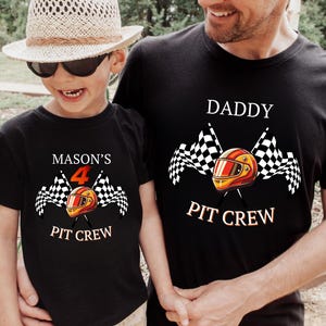 Custom Pit Crew Birthday Shirt, Race Car Family Matching Birthday Tee, Monster Jam T-Shirt, 4th Birthday Boy Gift, Custom Age