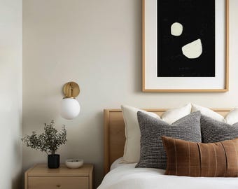 Abstract Minimal Art Print | Beige and Black (Digital Download) | Ma 1