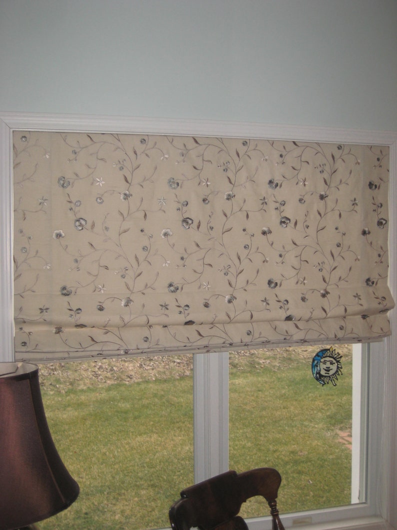 Custom Made to Order Top Down Bottom up Flat Roman Shades Etsy