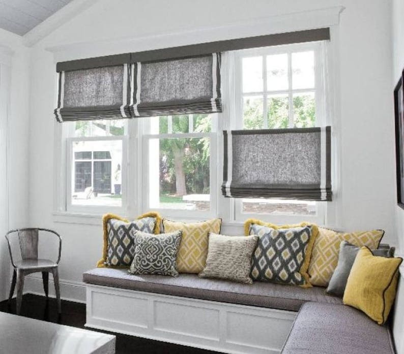 Custom Made To Order Top Down Bottom Up Flat Roman Shades Etsy