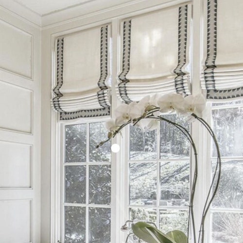 Top Down Bottom up Flat Roman Shades Etsy