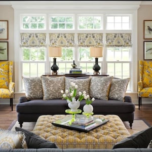 Custom Made Faux Roman Valance priced per linear foot fabric not included