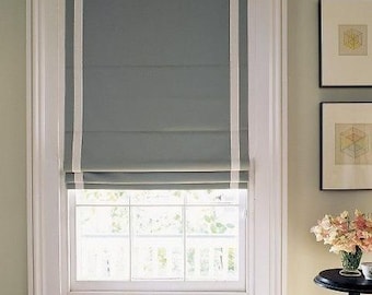 Carrie Jordan - 2 sided tape inset faux flat roman shade
