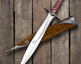 Handgefertigtes Elfenschwert | Fantasy-Cosplay-Requisite mit detailliert gravierter Metallklinge für Sammler