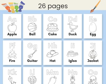 Alphabet Coloring Book for Kids | Printable ABC Coloring Pages | Fun Learning Activity
