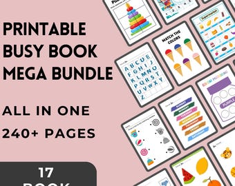 Busy Book Mega Bundle | 17 Printable Activity Books 240+ Pages | Preschool Learning Set