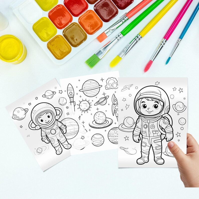 Space Coloring Book: 270 Pages of Planets, Rockets (printable PDF) - Etsy