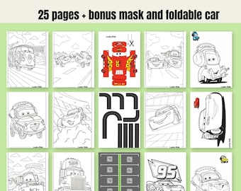 Lightning McQueen Coloring and Activity Book Printable