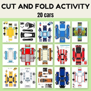 3D Paper Car Craft | Cut, Fold & Glue Activity (PDF)