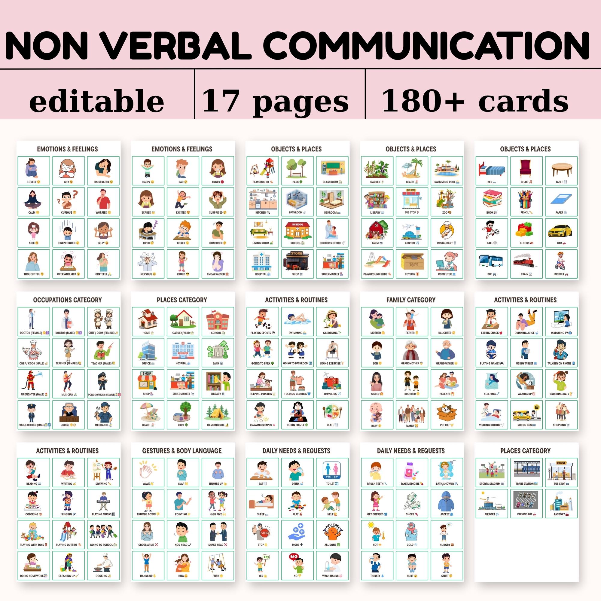 Non verbal communication cards - Etsy 日本
