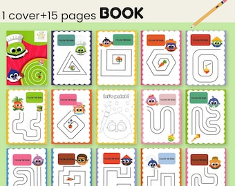 Pencil Control Activity Book | Maze Tracing Worksheets (PDF)