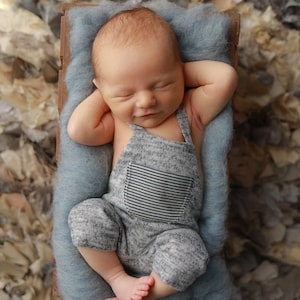 Newborn Gray Romper, Newborn Boy Photo Outfit, Newborn Overalls, Newborn Photo Outfit Boy, Photo Prop Romper, Newborn Photography Prop